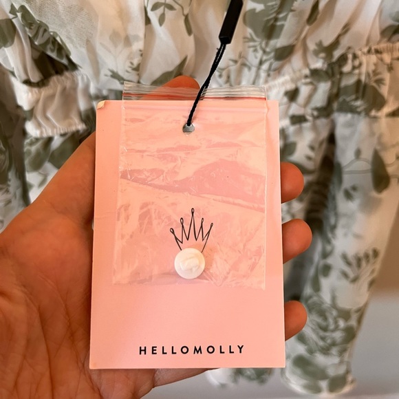 Hello Molly SWEET HARMONY ROMPER GREEN White Small NWT - Picture 12 of 12